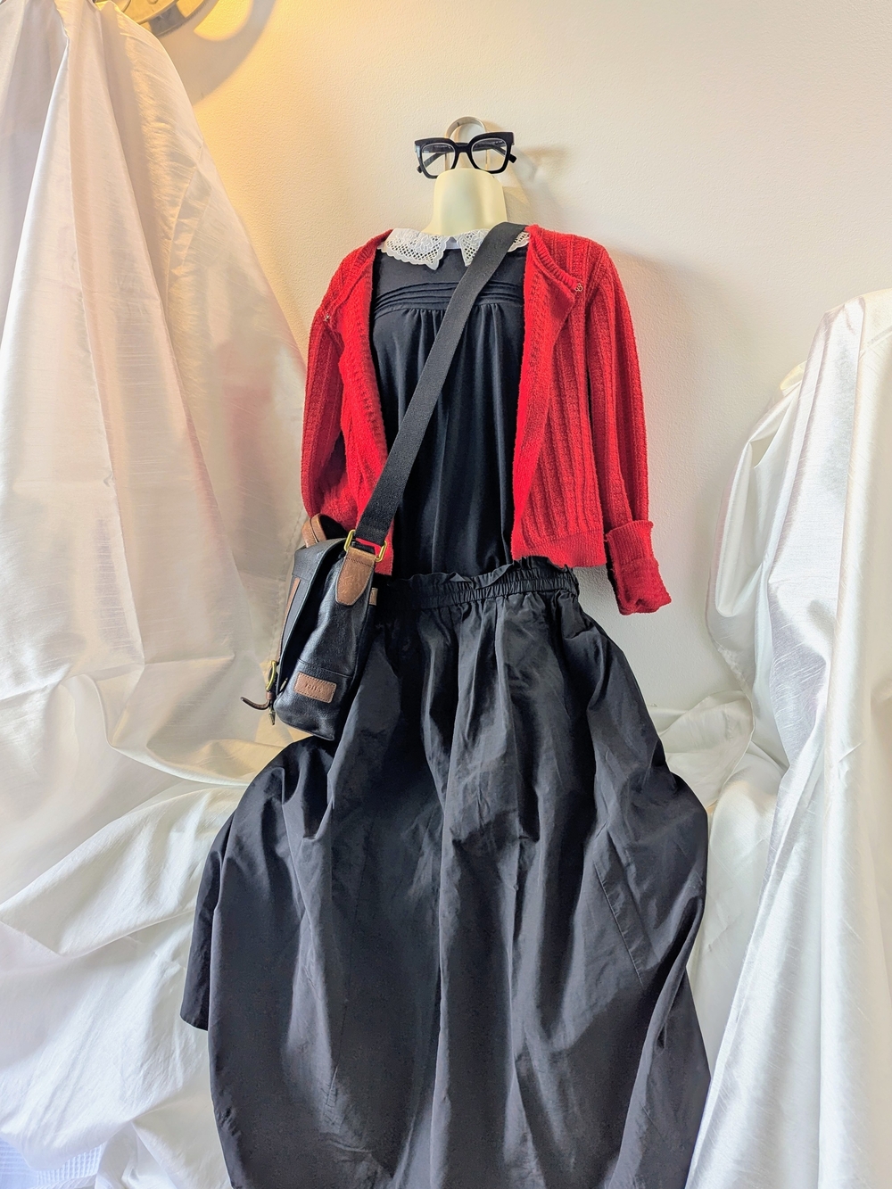H&M Black Balloon Skirt • Lagenlook Mori Whimsigoth • M
